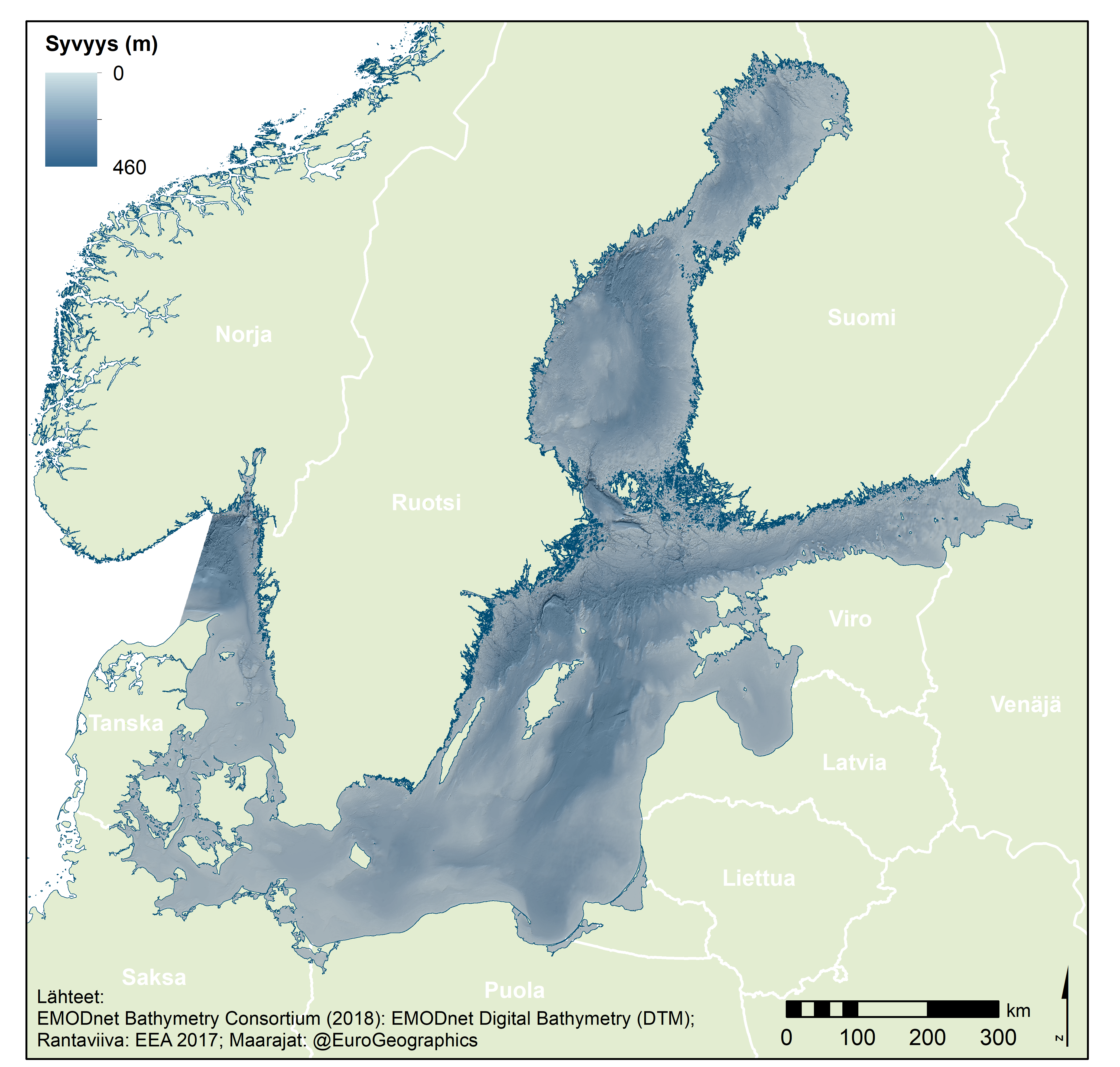 Itämeri numeroina: pinta-ala, tilavuus, syvyys – Itämeri